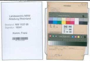 Entnazifizierung Franz Komm , geb. 06.11.1902 (Justizbeamter)