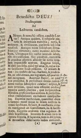 1-5, Proloquium ad Lectorem