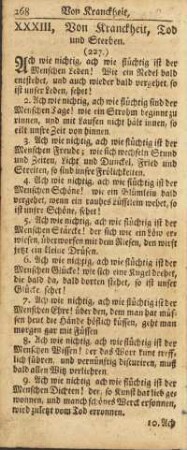 XXXIII. Von Kranckheit, Tod und Sterben.