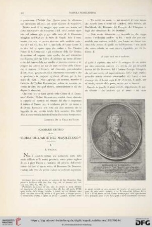 1: Sommario critico della storia dell'arte nel Napoletano