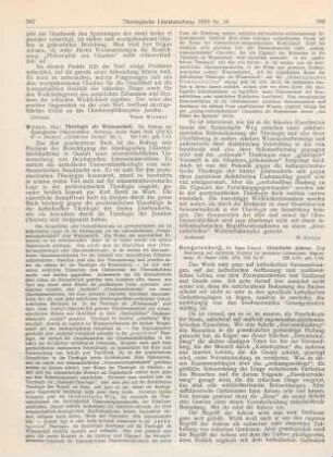 388-389 [Rezension] Hengstenberg, Hans-Eduard, Christliche Askese
