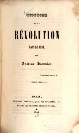 Histoire de la révolution dans le Jura