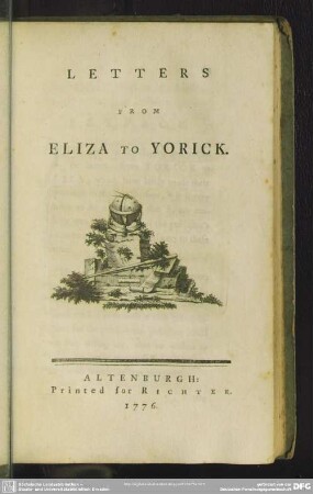 Letters From Eliza To Yorick