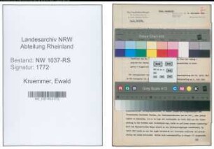 Entnazifizierung Ewald Kruemmer , geb. 17.09.1896 (Generalkonsul)