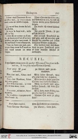 Recueil de quelques maniers de parler Allemand les plus ordinaires, & les plus nécessaires à favoir