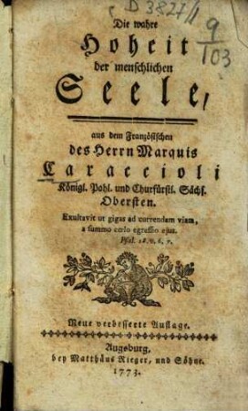 Die wahre Hoheit der menschlichen Seele