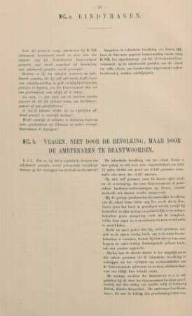 E.b. Vragen, niet door de bevolking, naar door de ambtenaren te beantwoorden