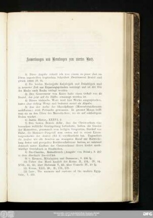 Anmerkungen und Berufungen zum vierten Buch.