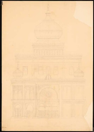 Neue Synagoge, Berlin Vorstudien: Ansicht