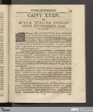 Capvt XXXIV. De Bvllæ Jvbileæ Conclvsione Ejvsdemqve Complexv.