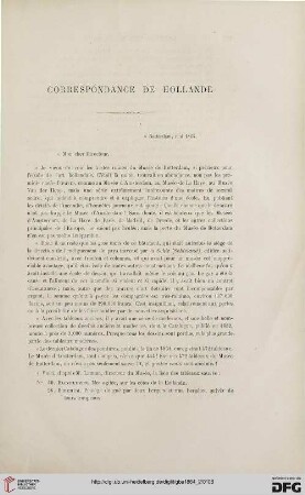 Correspondance de Hollande