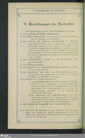 II. Berechtigungen der Realschüler