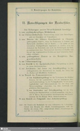 II. Berechtigungen der Realschüler