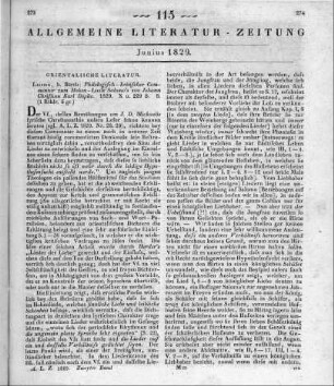 Döpke, J. C. K.: Philologisch-critischer Commentar zum Hohen Liede Salomos. Leipzig: Barth 1829