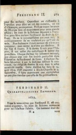 Ferdinand II. Quarantieme-Sixieme Empereur