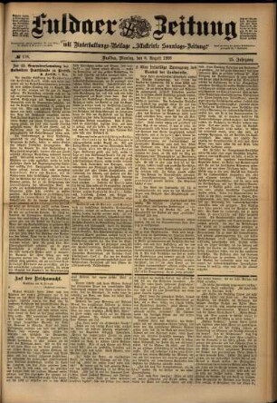 Ausgabe vom Montag, den 08. August 1898.