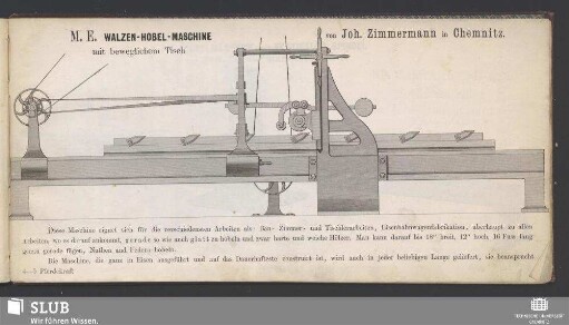 M. E. Walzen-Hobel-Maschine mit beweglichem Tisch