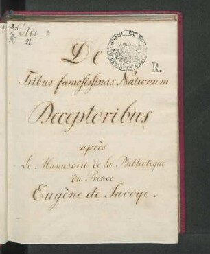 De Tribus famosissimis Nationum Deceptoribus