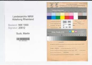 Entnazifizierung Martin Suck, geb. 23.04.1915 (Verw.Inspektor)
