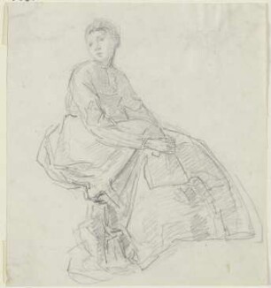 Sitzende Frau