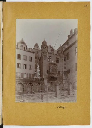 Schöffenhaus, Koblenz: Ansicht (aus: Skizzen- und Fotoalbum 11)