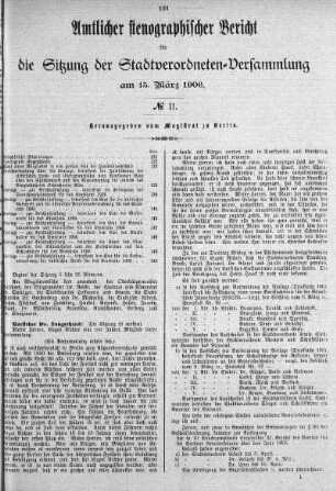 No. 11, 15. März 1906