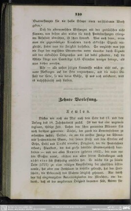 Zehnte Vorlesung. Newton