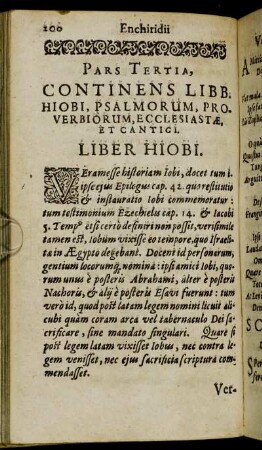 Pars Tertia, Continens Libb. Hiobi, Psalmorum, Proverbiorum, Ecclesiastæ, Et Cantici.