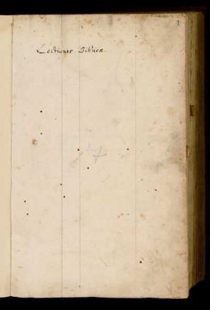 Notiz (16. Jh.): Lectiones Biblicae.