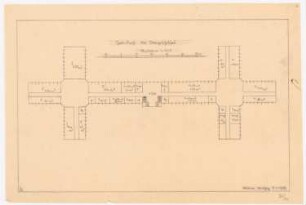 Deutsche Versuchsanstalt für Luftfahrt, Berlin-Britz: Hauptgebäude: Grundriss OG 1:500