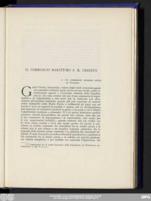 Il Commercio Marittimo E Il Credito