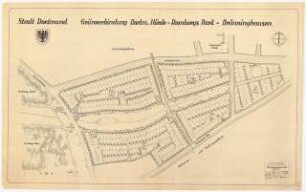 Dauerkleingartenanlage »Hörde«, Dortmund-Hörde/Brünninghausen: Grundriss 1:1000