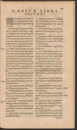 Capita Libri Secundi.