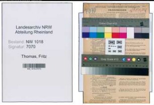 Entnazifizierung Fritz Thomas , geb. 17.08.1905 (Versicherungsangestellter)
