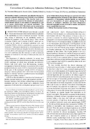 Correction of leukocyte adhesion deficiency type II with oral fucose