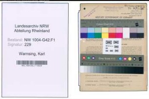 Entnazifizierung Karl Warnsing , geb. 28.04.1905 (Kontrolleur)
