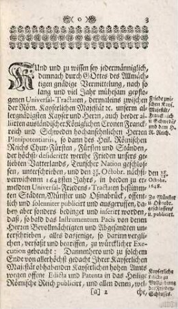 Ausführlicher Bericht, Uber die im Jahr 1649. den 3. April und 24. Martii Durch die Kayserl. Hochansehnliche Subdelegirte Herren Com[m]issarios Bey des Heil. Reichs-Stadt Augspurg vorgenommene vorgenommene Execution in Geist- und Weltlichen Sachen : Nach Anleitung des Oßnabrückischen Friedens-Schluß