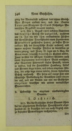 B. Uebersicht der einzelnen merkwuerdigsten Staaten
