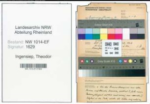 Entnazifizierung Theodor Ingensiep , geb. 00.00.0000 (Lehrer)