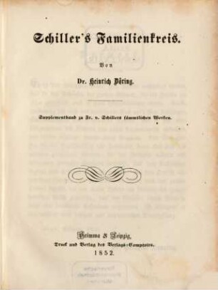 Schiller's Familienkreis