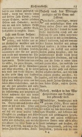 Gebeth, welches in den Wochenpredigten und Bethstunden gebraucht wird