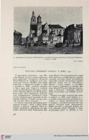 1: Wystawa widoków Wawelu w roku 1951
