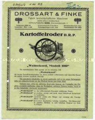 Kartoffelroder "Weltrekord, Modell 1919"