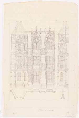 gotische Fassade: Ansicht, Detail