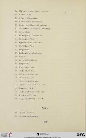 Möbel (N. 292-296)