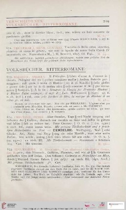 Volksbücher. Ritterromane (Nr. 673 - 683)