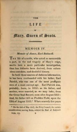 The life of Mary, Queen of Scots : drawn from the State Papers with subsidiary memoirs ; illustrated with plates of medals, portraits and prospects ; in three volumes, 3