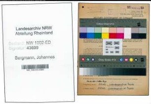Entnazifizierung Johannes Bergmann, geb. 28.04.1898 (Lehrer)