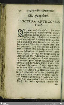 XII. Hauptstuck. Tinctura Antiscorbutica
