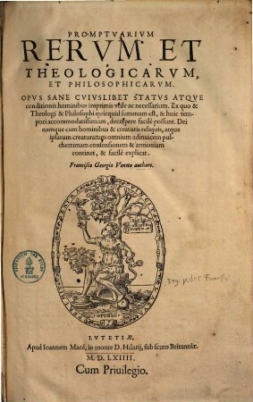 Promptuarium rerum et theologicarum et philosophicarum